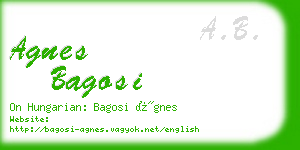 agnes bagosi business card